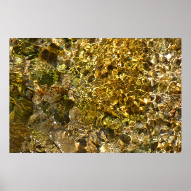 Waters of the Kaweah River Abstract Nature Poster (Front)
