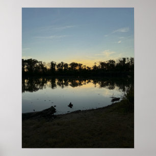 Waterscape Sunset Photo Poster