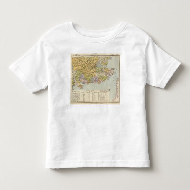 Watershed map England, Wales 6 Toddler T-Shirt (Front)