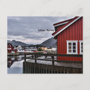Waterside at Lofoten, Norway Postcard