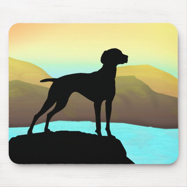 Waterside Vizsla t-shirts, apparel & gift Mouse Pad (Front)
