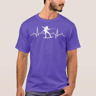 Waterski Heartbeat  Water Skiing Gift For Water T-Shirt
