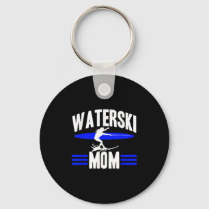 Waterski Mum Women Athletes Water Skiing Wave Love Key Ring