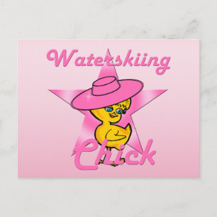 Waterskiing Chick #8 Postcard