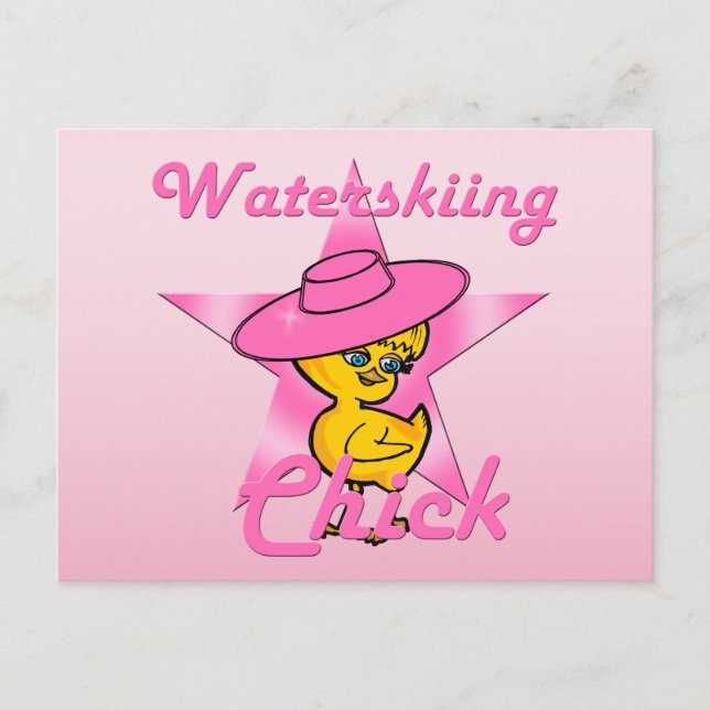 Waterskiing Chick #8 Postcard (Front)