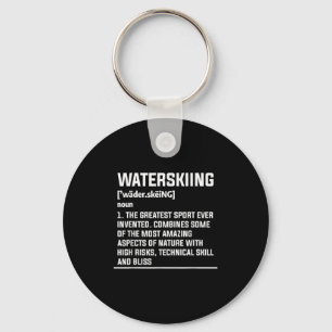 Waterskiing Definition Water Skier Skiing Key Ring