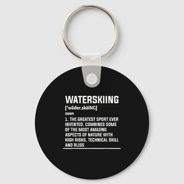 Waterskiing Definition Water Skier Skiing  Key Ring (Front)