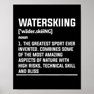 Waterskiing Definition Water Skier Skiing Poster