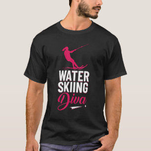 Waterskiing Diva Female Water Skiing Ski Apparel T-Shirt