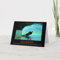 Waterskiing motivational card (colourful)