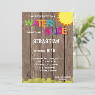 Waterslide Birthday Party Invitation