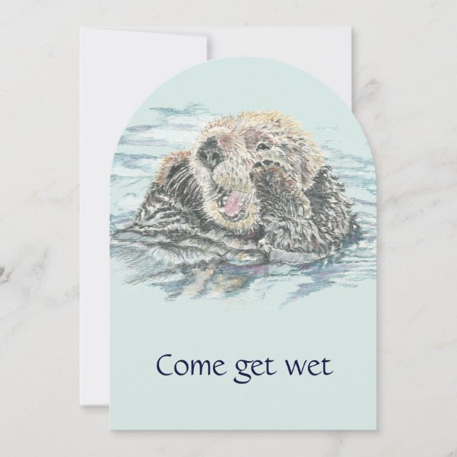 Waterslide, Water park Birthday Party Invite (Front)