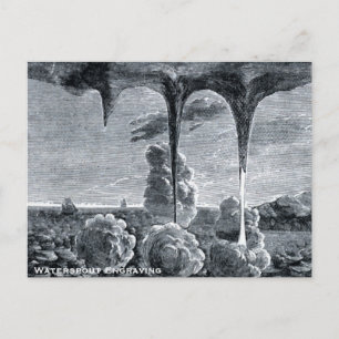 Waterspout Engraving Postcard