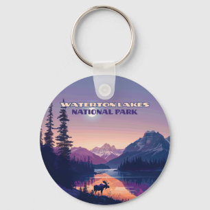 Waterton Lakes National Park Canada Alberta Card Key Ring