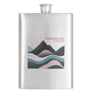 Waterton Lakes National Park Coloured Hills Hip Flask