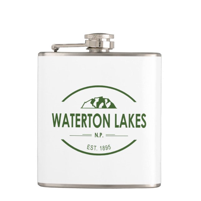 Waterton Lakes National Park Hip Flask (Front)