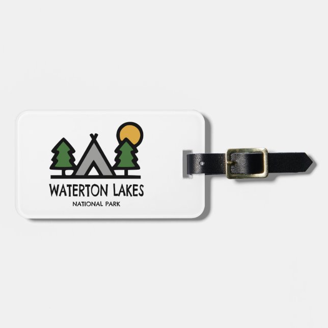Waterton Lakes National Park Luggage Tag (Front Horizontal)