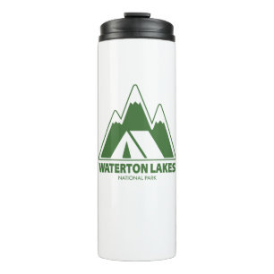 Waterton Lakes National Park Mountains Camping Thermal Tumbler