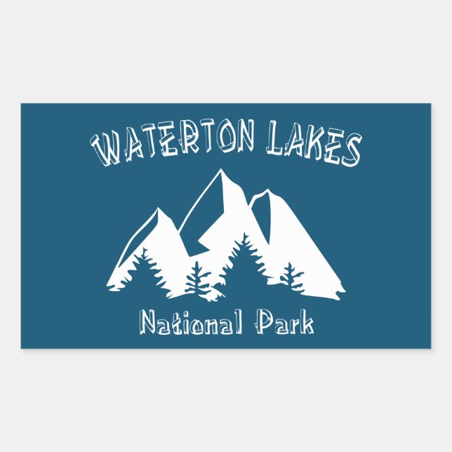 Waterton Lakes National Park Rectangular Sticker (Front)