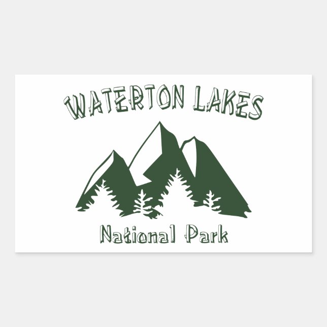 Waterton Lakes National Park Rectangular Sticker (Front)