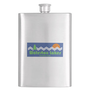 Waterton Lakes National Park Retro Hip Flask