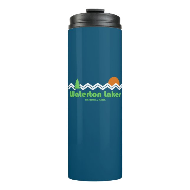Waterton Lakes National Park Retro Thermal Tumbler (Front)