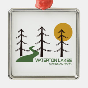 Waterton Lakes National Park Trail Metal Ornament
