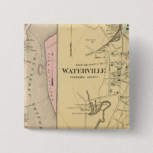 Waterville, Kennebec Co 15 Cm Square Badge