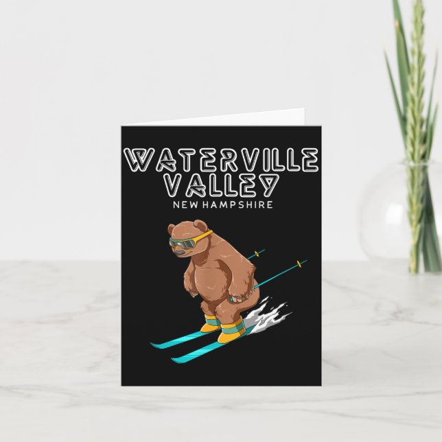 Waterville Valley New Hampshire - Funny Ski Grizzl Card (Front)