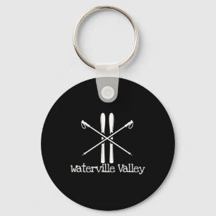 Waterville Valley Rustic Ski Skis Skiing Poles Ski Key Ring