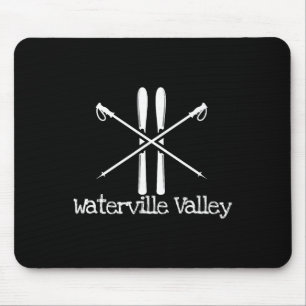 Waterville Valley Rustic Ski Skis Skiing Poles Ski Mouse Pad