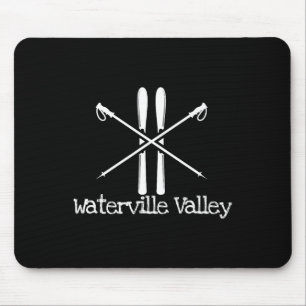 Waterville Valley Rustic Ski Skis Skiing Poles Ski Mouse Pad