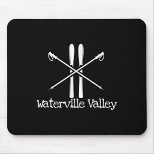 Waterville Valley Rustic Ski Skis Skiing Poles Ski Mouse Pad