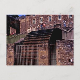 Waterwheel New Lanark Scotland Postcard
