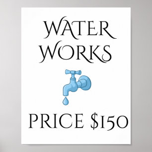 Waterworks Word For Bathroom Bathroom Wa Poster