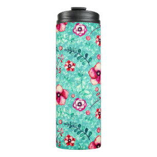 Watery Floral  Thermal Tumbler