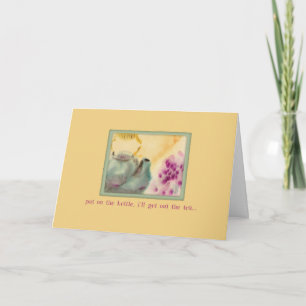 Watery Watercolor Kettle Staying in Touch Card