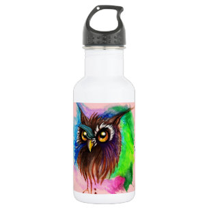 Watery Wood Owl 532 Ml Water Bottle