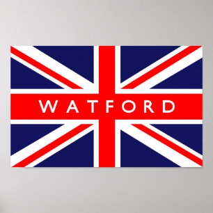 Watford UK Flag Poster