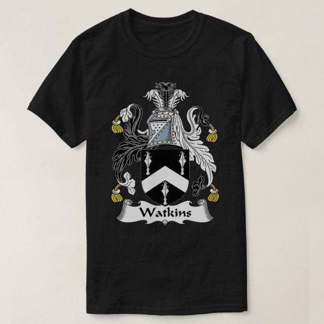 Watkins Coat of Arms  Family Crest  T-Shirt (Design Front)