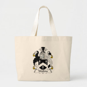 Watkins Family Crest Large Tote Bag