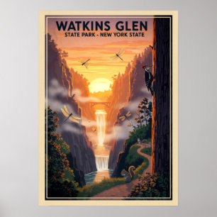 Watkins Glen State Park New York State V02 Poster