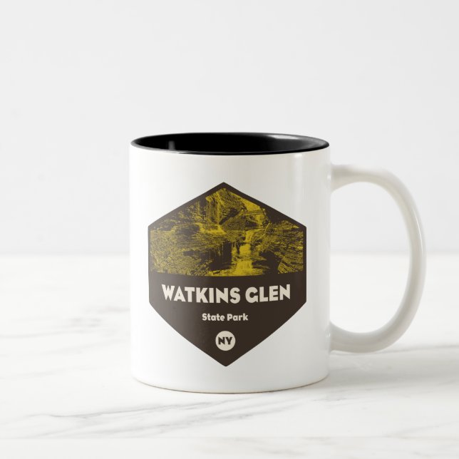 Watkins Glen State Park New York Two-Tone Coffee Mug (Right)