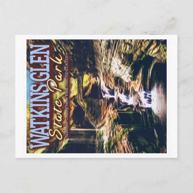 WATKINS GLEN STATE PARK - NEW YORK UNITED STATES POSTCARD (Front)