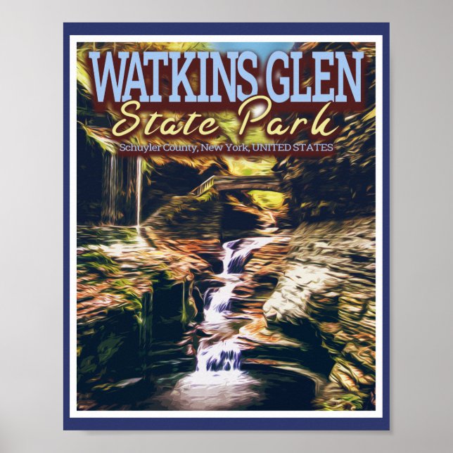 WATKINS GLEN STATE PARK - NEW YORK UNITED STATES POSTER (Front)