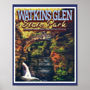 WATKINS GLEN STATE PARK - NEW YORK UNITED STATES POSTER
