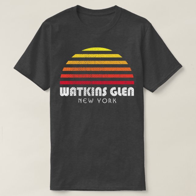Watkins Glen State Park New York Waterfalls Gorges T-Shirt (Design Front)