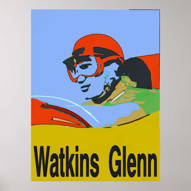 Watkins Glenn NY, Racing Poster (Front)