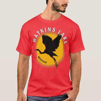 Watkins Lake in Michigan Heron Sunrise T-Shirt