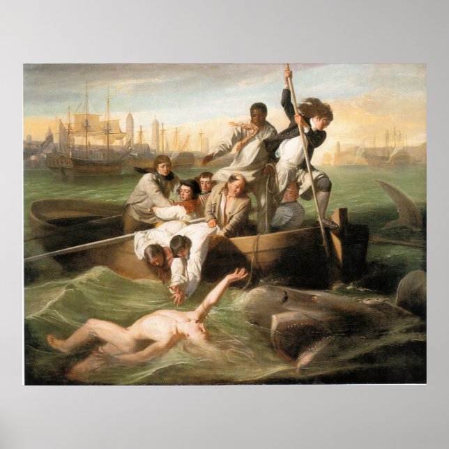 Watson and the Shark, by John Singleton Copley Poster (Front)
